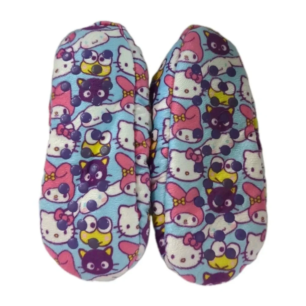 Hello Kitty Toddler Fuzzy Babba Slipper Socks Size 13 Grip Bottom Shoes Pink